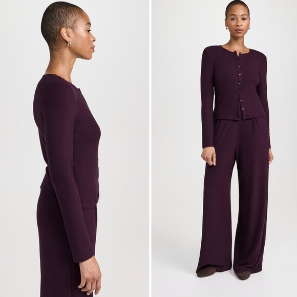 LESET Sweaters - LESET Women's Lauren Knit Set in Deep Purple